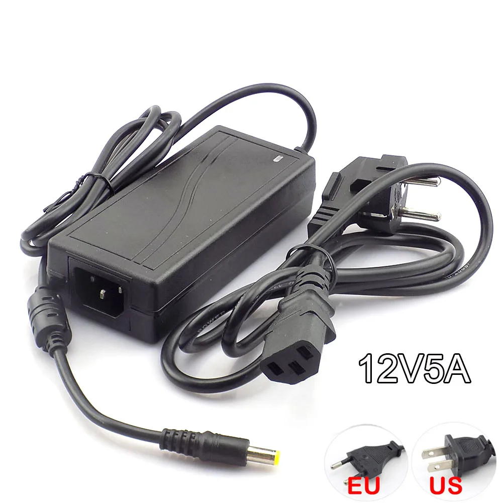 DC 12V 5A переключатель Питание адаптер трансформатор 110V 240V для Камера