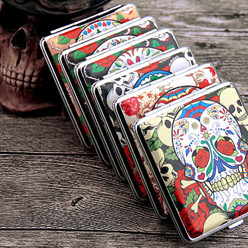 20 палочек коробка для хранения сигарет креативный металлический кожаный