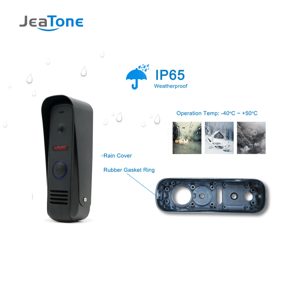 JeaTone 10 &quotцветной сенсорный ключ монитор видео домофон ИК камера ночного видения