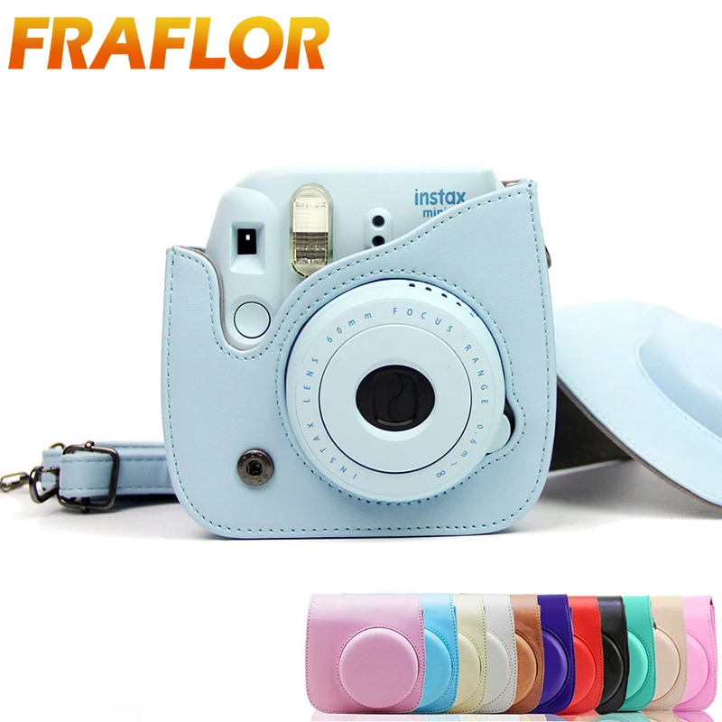 Чехол для камеры Polaroid Fuji Fujifilm Instax Mini 9/8 однотонная Классическая Ретро сумка из