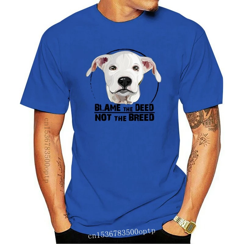 

New Print Round Neck Man TWILDA T-Shirt Hunde BLAME DEED DOGO ARGENTINO by WILSIGNS Siviwonder Print T-Shirts