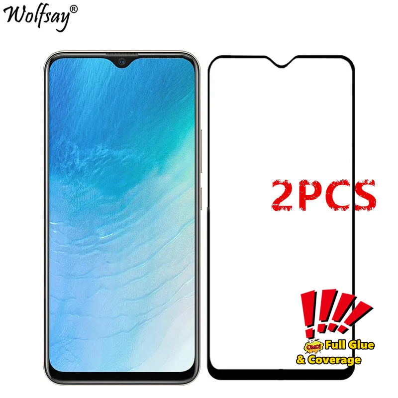 Para Vivo U20 de vidrio Vivo U20 Protector de pantalla completa cobertura todo pegamento de seguridad de protecci&oacute;n de vidrio para Vivo U20 U 20 de vidrio templado-0