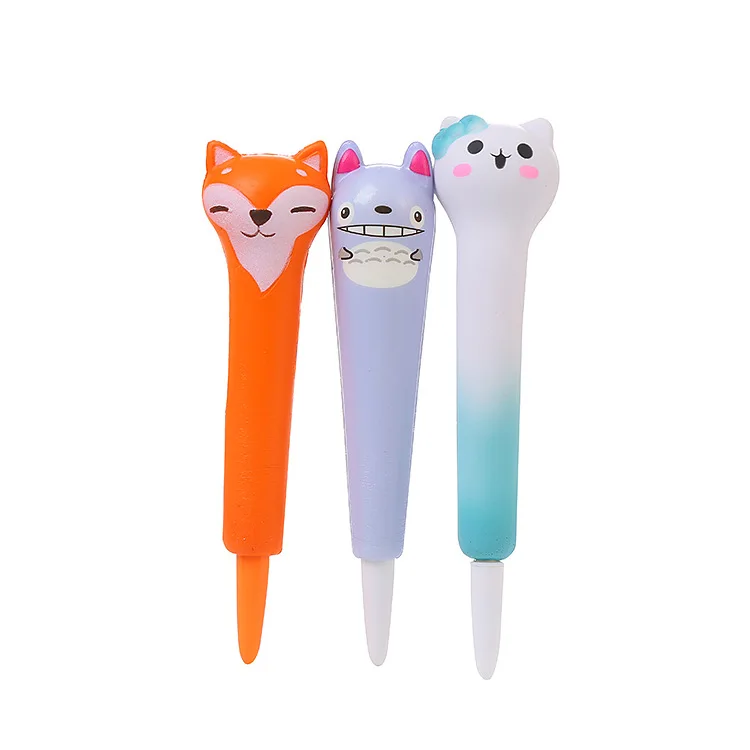 

Kawaii Cute Decompression Pen Soft Slow Rebound Decompression Pen Cartoon Learning Stationery Office Supplies Gel Pen