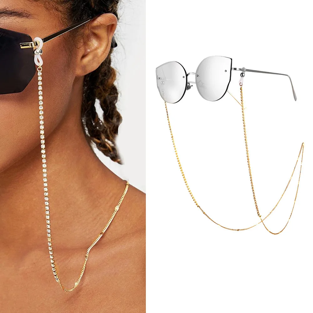 2020 модная женская цепочка из звеньев для очков с жемчужными бусинами силиконовая