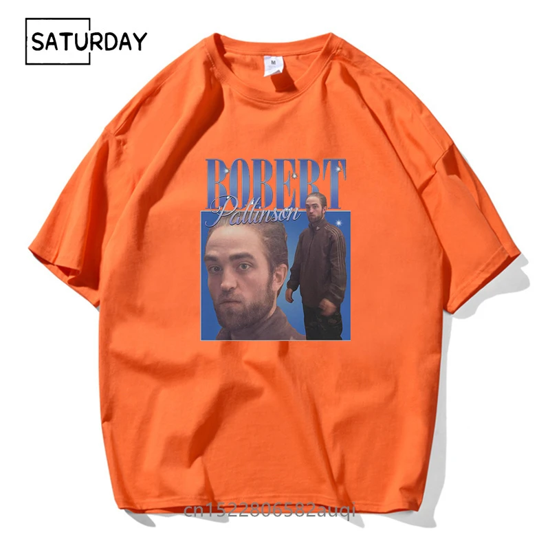 Funny Robert Pattinson Standing Meme T Shirt Men Pre-shrunk Cotton Cool Tee Tops Rob Tshirts Short Sleeved Fashion T-shirt Merch