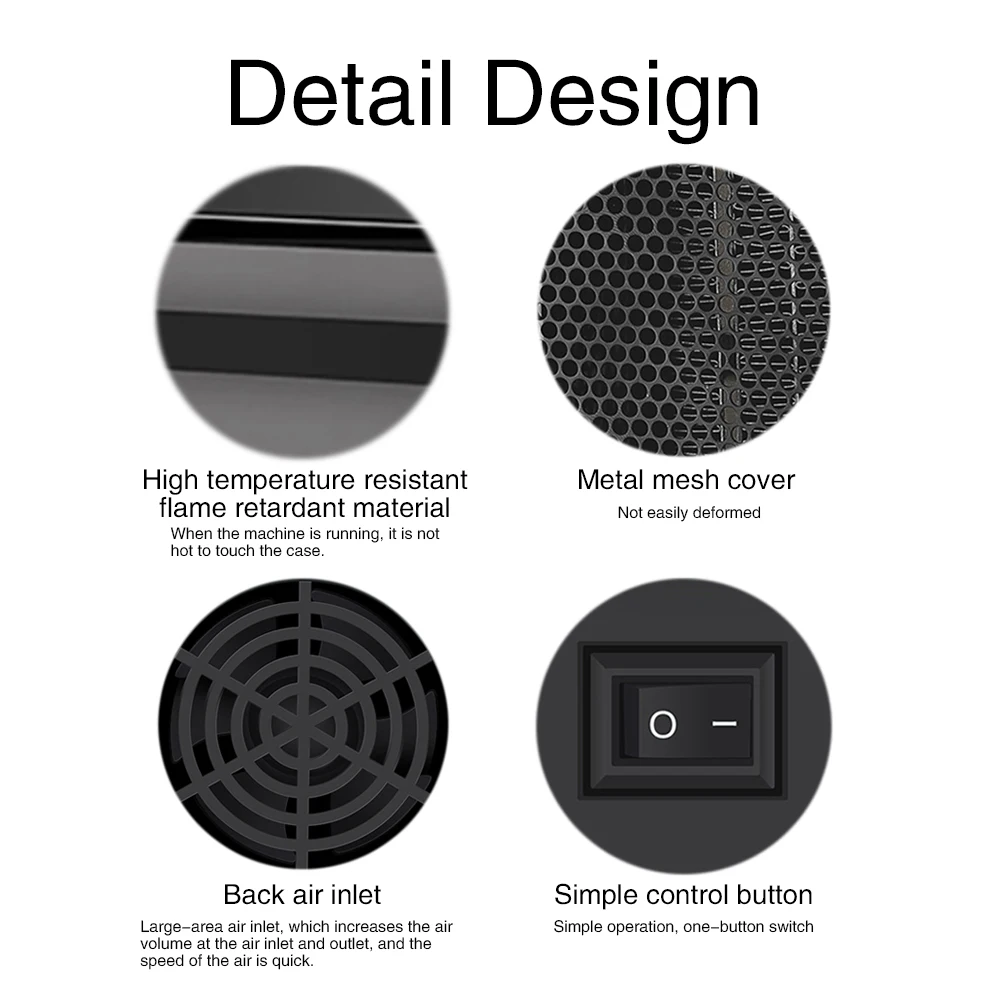 500 Вт мини электрический тепловентилятор PTC керамический персональный