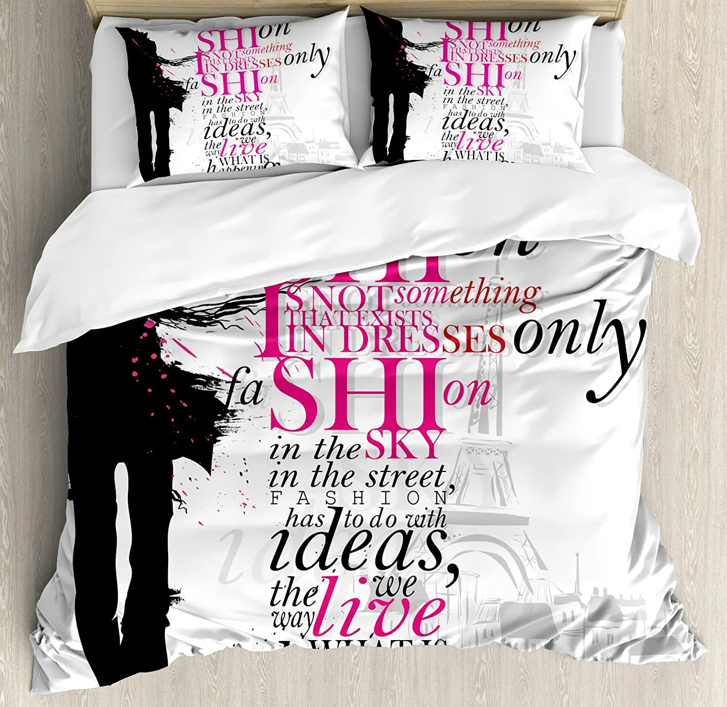 Набор пододеяльников с красными листьями Комплект постельного белья для спальни