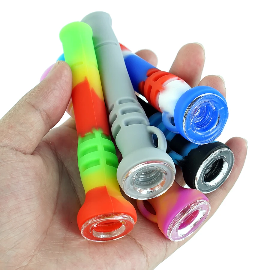 

1 Pc Pipe Silicone Smoking Pipe Glass Pipe Weed Accessories Pipes Smoking Grass Lighter Hand Smoking Pipes Smoking Accessories
