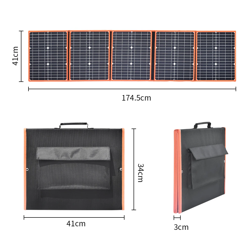 Tanie 100W 80W 60W 40W Składany Zestaw Paneli Słonecznych 12V ładowarka Zewnętrzna Przenośne Składane Elastyczne Panele Słoneczne Podwójny USB + Wyjście DC Tanie 100W 80W 60W 40W Składany Zestaw Paneli Słonecznych 12V ładowarka Zewnętrzna Przenośne Składane Elastyczne Panele Słoneczne Podwójny USB + Wyjście DC