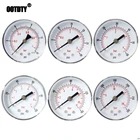 Манометр осевой 52 мм, циферблат для измерения гидравлического давления, 18 BSPT, горизонтальный 015,30,60, 100160300 фунтов на квадратный дюйм и крепление сзади