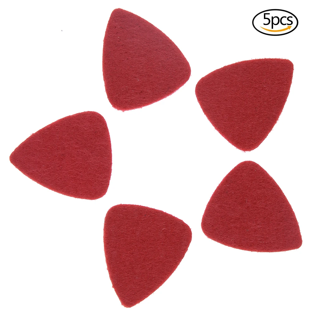 

5 Pcs Soft Hard Ukulele Wool Felt Picks Mandolin Guitar Plectrums Accessories