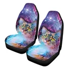 Чехол для переднего сиденья AIMAAOLight, с принтом розовой звезды и кошки, подходит для большинства автомобилей, автомобилей, автомобилей