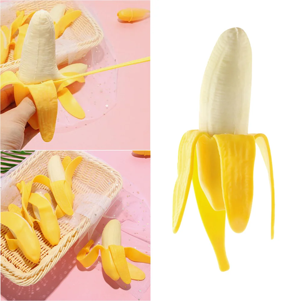 1Pc Wacky Prank Funny Banana Shaped Plastic Squeezing Toys Stress Relief for April Fool's Day | Игрушки и хобби