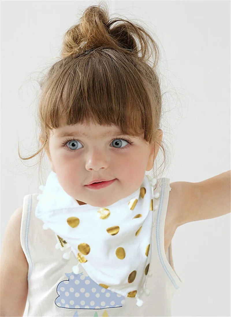 Детские нагрудники из хлопка с кружевом и кисточками водонепроницаемые