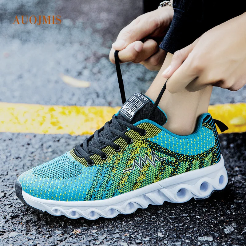 Мужская обувь AUOJMIS Новинка осени 2019 дышащие летающие тканые повседневные туфли