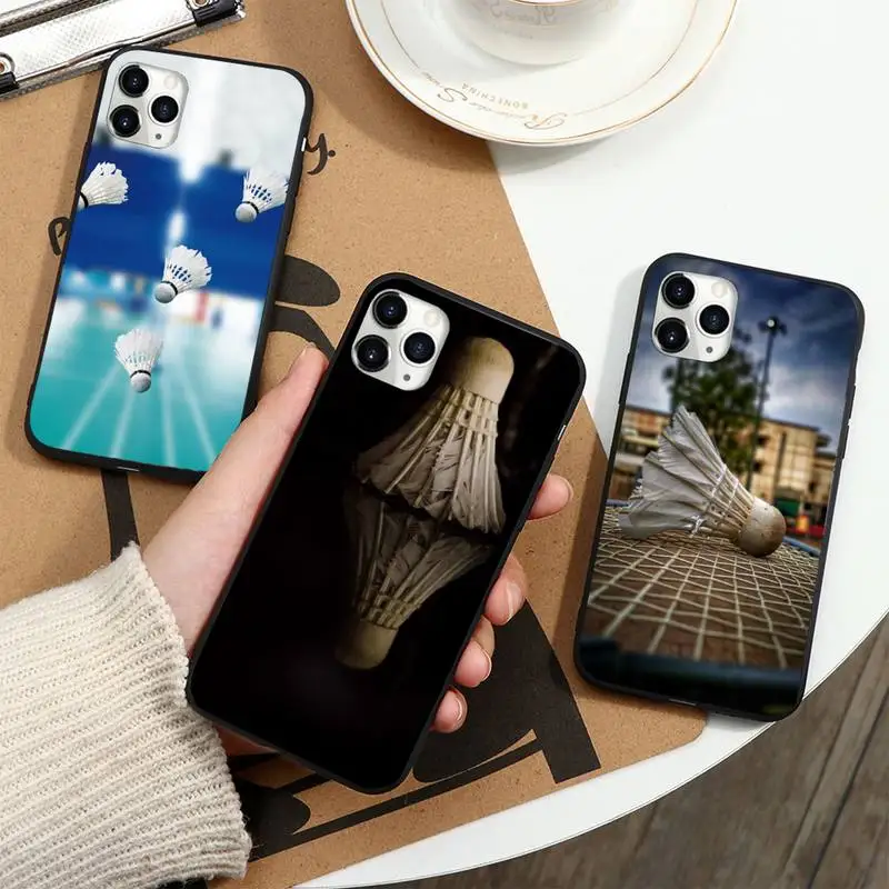

Badminton Ball games Phone Case For iphone 12 11 13 7 8 6 s plus x xs xr pro max mini