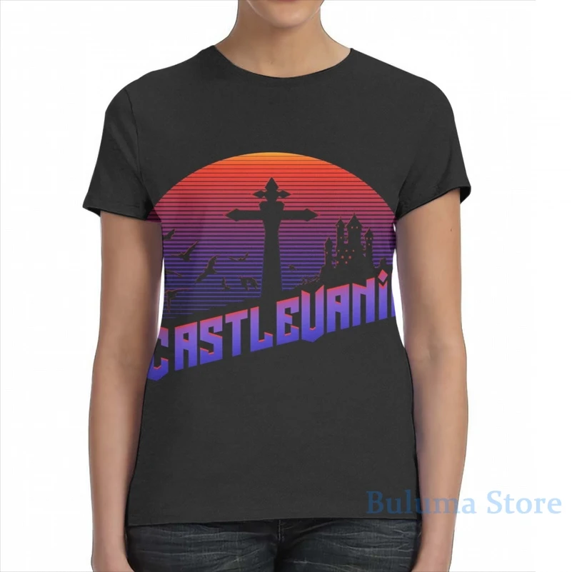 Мужская/женская футболка Castlevania(3) модная со сплошным принтом для девочек топы
