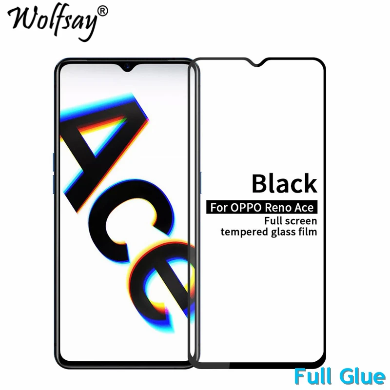 Protector de pantalla con pegamento completo para OPPO Realme X2 Pro, cubierta completa de vidrio templado para OPPO Realme X2 Pro 9H 2.5D, pel&iacute;cula Premium, 2 uds.-0
