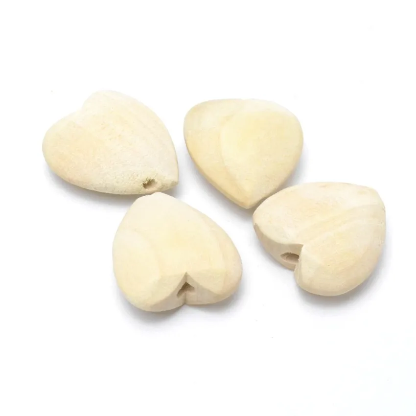 Необработанные деревянные бусины натурального цвета аксессуары ручной работы