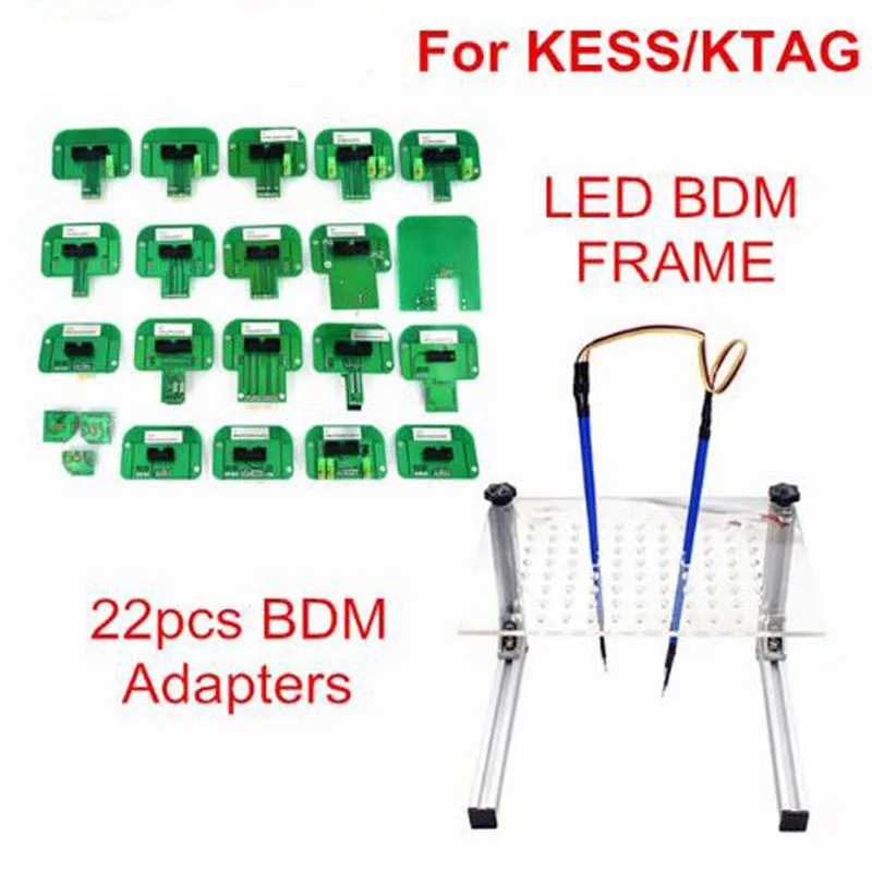 2019 Новый 22 шт. BDM зонд адаптеров ЭБУ пандус для KESS KTAG BDM100 / CMD100 FGTECH V54 светодиодная