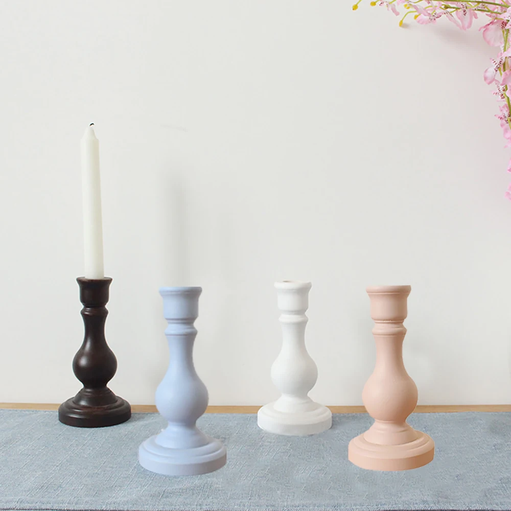 

Nordic Simple White/Pink/Blue/Bronze Candle Holder Ornaments Home Dining Table Living Room Decoration Wedding Scene Arrangements