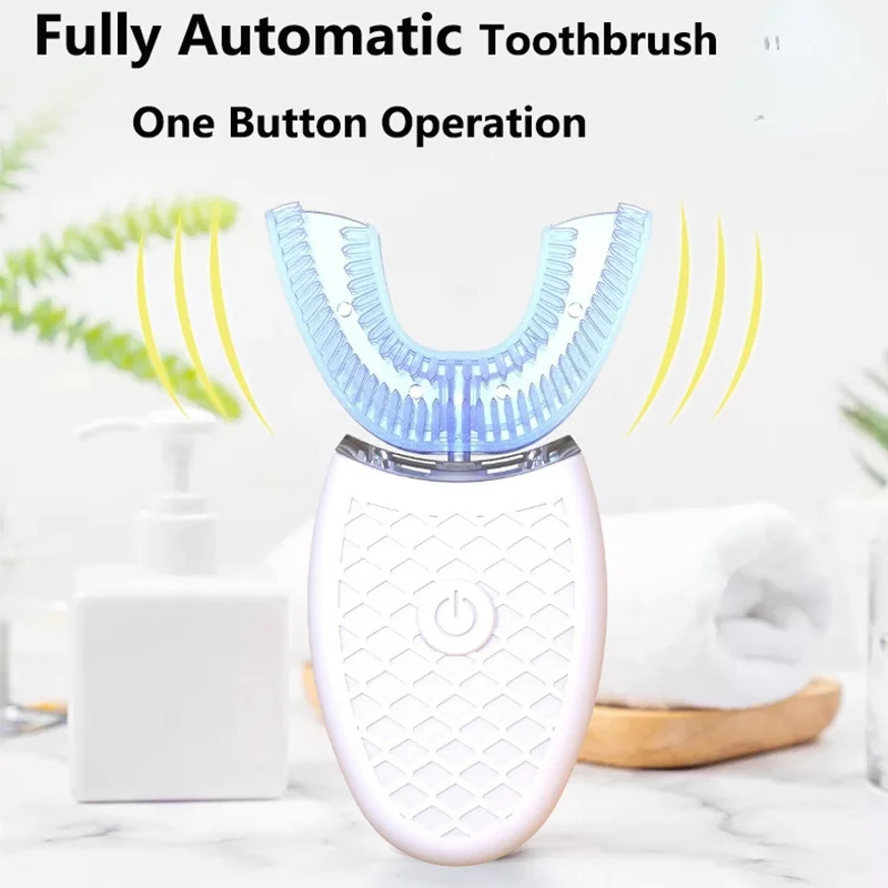 

Sonic Electric Toothbrush U Type 4 Modes Automatic USB Rechargeable Tooth Brush Charging Whitening Blue Light For Adult Children