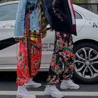 2020 female harajuku bf wind peony street hip hop lantern beamed harem pants casual long pants trend