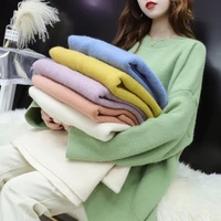 elegant knit sweater ladies pull femme 2021 autumn new women yellow casual loose basic knitwear pullover sweaters sueter mujer