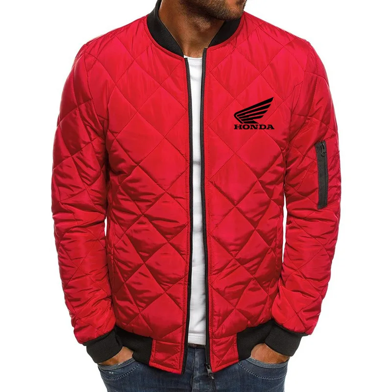 

Men's Solid Bomber Jacket Classic Jacket Zip Up Light Weight Warm Jacket Outdoor Diamond Coat Slim Fit Windbreaker Jacket