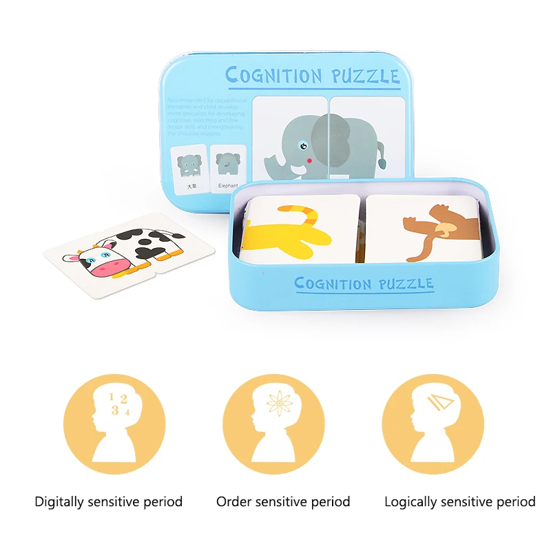 Детский пазл Монтессори игрушки животные фрукты график игра карточка раннее
