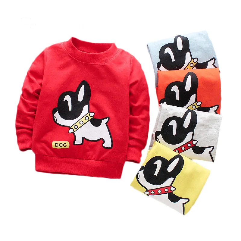 Baby Girl Cute T Shirts Dog Pattern Cotton Boys For Boy Spring Long Sleeve Kids Clothes Tees T-shirts | Детская одежда и обувь