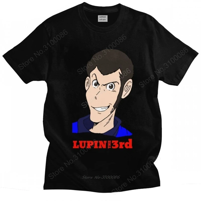 

Funny Lupin The Third T Shirt for Men Short Sleeve Manga Arsene Lupin T-shirt Summer Tshirt Pure Cotton Regular Fit Tee Gift