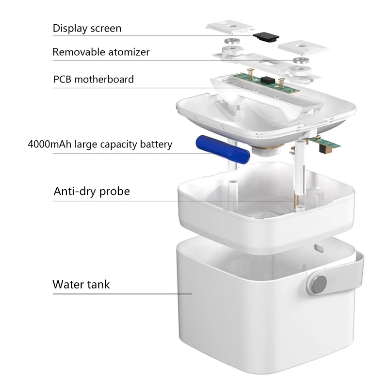 

Smart wireless timing dual jet humidifier 2.5L large capacity office home portable multi-function silent atomizer