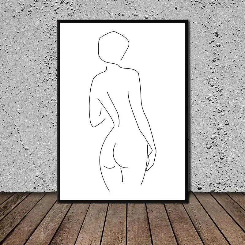 

HD Print Beautiful Body Line Art Decorative Painting Canvas Art Picture for Living Room Home Decor