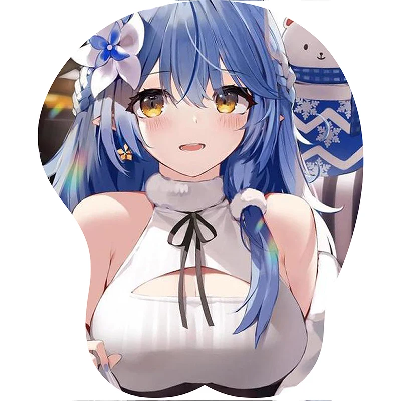 

3D Computer Mouse Pad Silicone Chest Mousepad Cosplay Accessory Gift Mechanical Keyboard WIRELESS MOUS