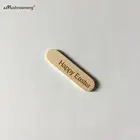 100p деревянные палочки для пудинга с мороженым счастливая Пасха Маленькие палочки для леденцов Десертные Ложки для торта Поп палочки для леденцов пасхальный декор