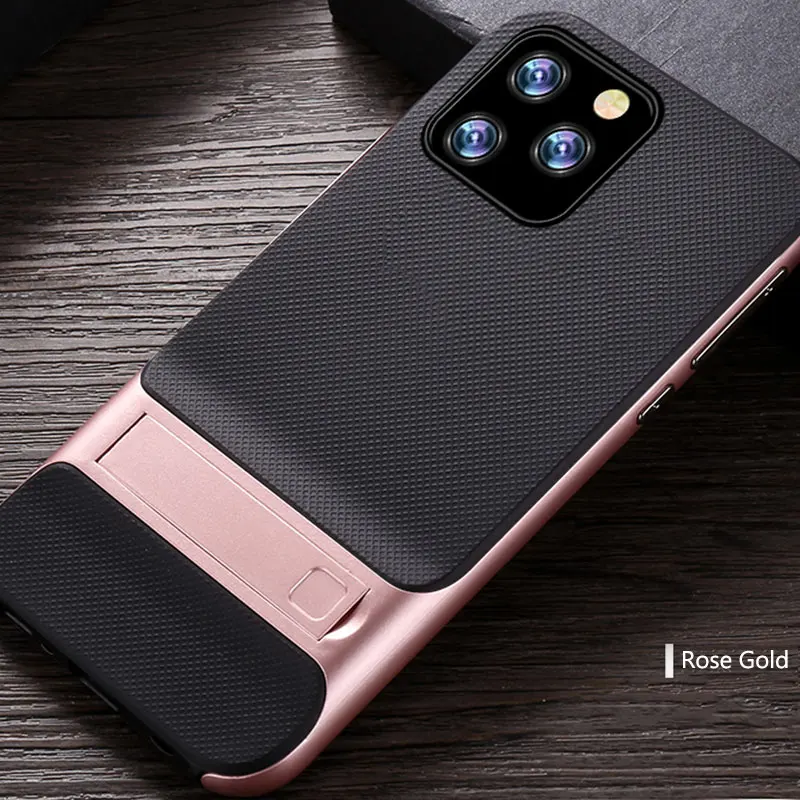 Rose gold Чехол для телефона для iPhone 11 Pro Чехол Мягкий Силиконовый противоударный чехол для iPhone 11 Pro Max X XR XS чехол 6s 7 8 plus защита от падения - Цвет: Rose gold