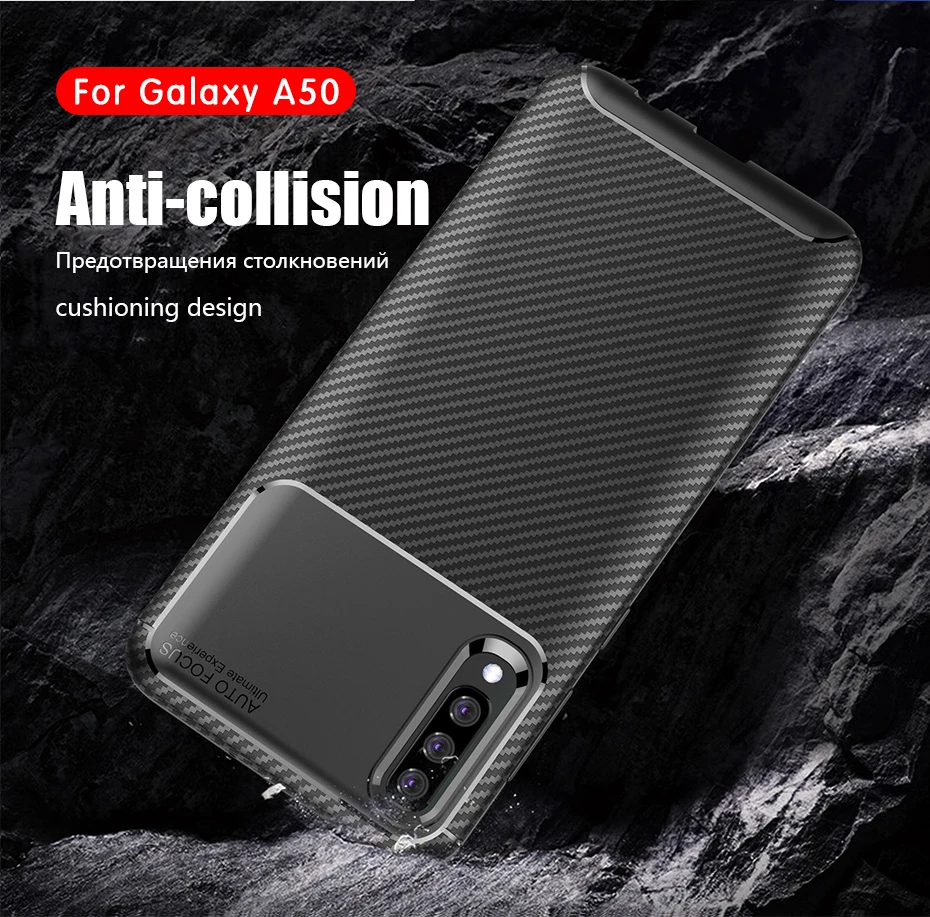 Для samsung Galaxy A10 A20 A30 A40 A50 A60 A70 M10 M20 M30 S10E плюс Чехол чехол Роскошный противоударный углерода Крышка для телефона из мягкого ТПУ и силикона Cove