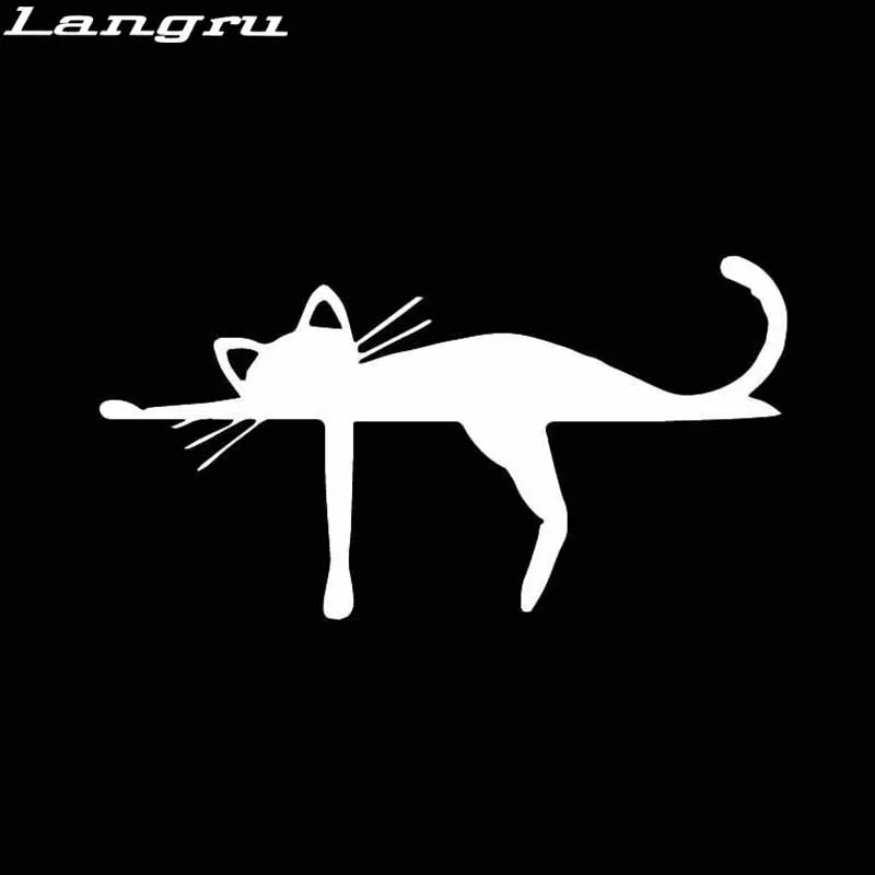 Langru 15 9*8 4 см Виниловая наклейка Милая Кошка Животное мечта смешная Веселая для