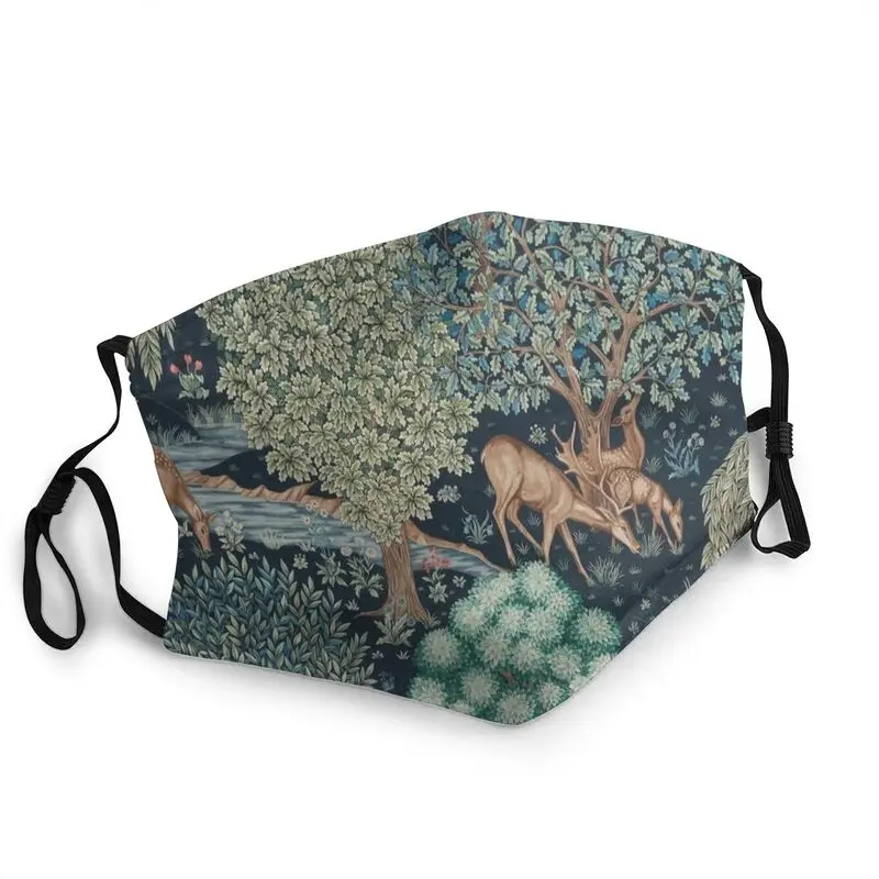 

William Morris Deer Washable Mouth Face Mask Unisex Adult Textile Pattern Mask Anti Dust Protection Cover Respirator Muffle