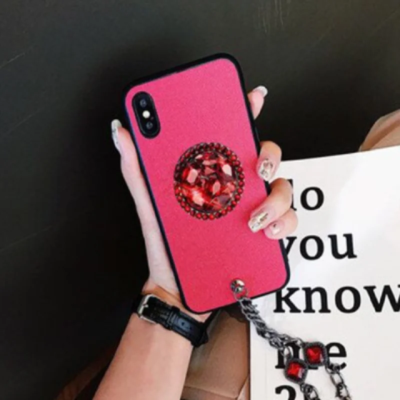 

Rhinestone Bling Glitter iPhone 6 7 8plus 6S XR XS X XSMax 11 11Pro 11promax bracket glitter bracelet female tide Phone Cases