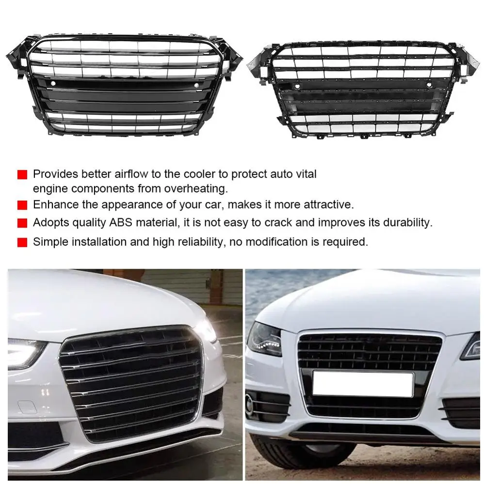 Для S4 стиль автомобиля передний бампер сетка решетка гриль для Audi A4/S4 B8.5 2013 высокое качество авто аксессуары Новинка