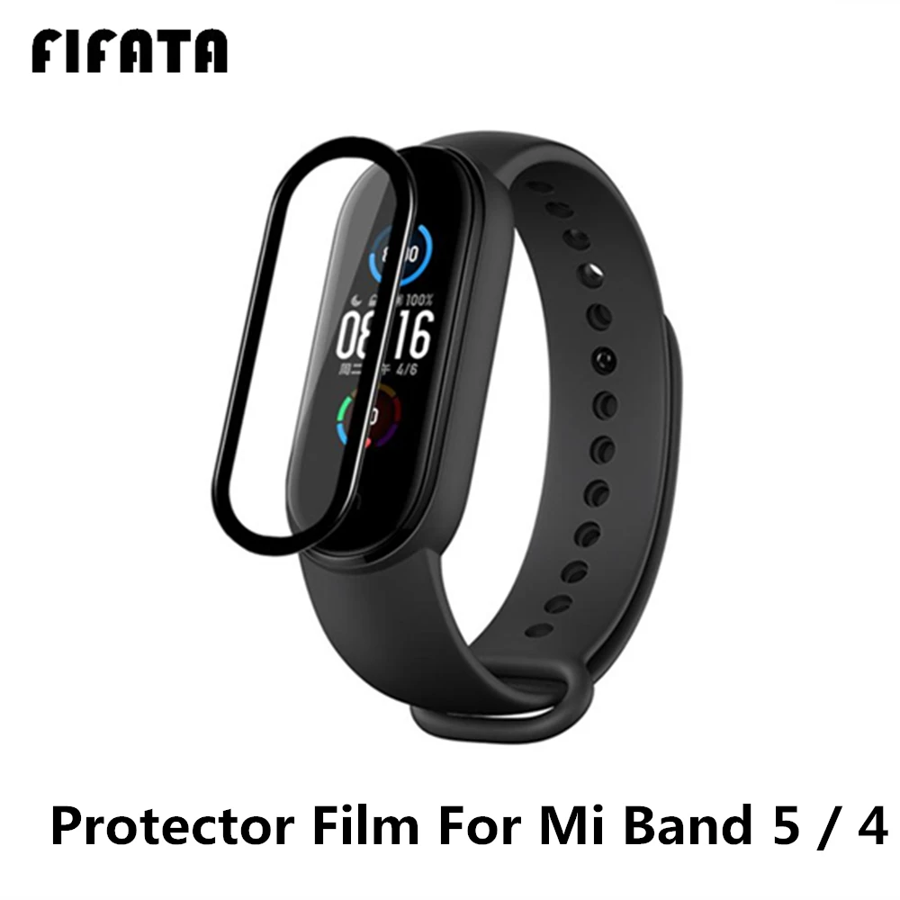 

Защитная пленка для экрана FIFATA для Xiaomi Band 5 и 4, полное покрытие HD, устойчивое к царапинам, с изогнутыми краями, Защитное стекло для Mi Band5