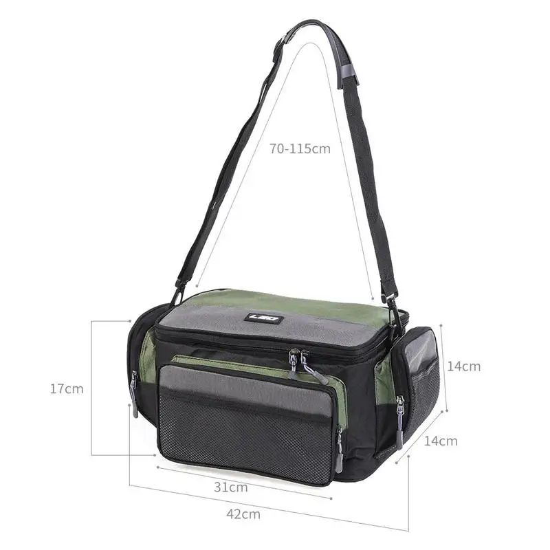 

Professional Waterproof Fishing Bag Large Capacity Square Pack For Lure Multifunctional Fishing Tackle Box Tackle Fishing Q7H5