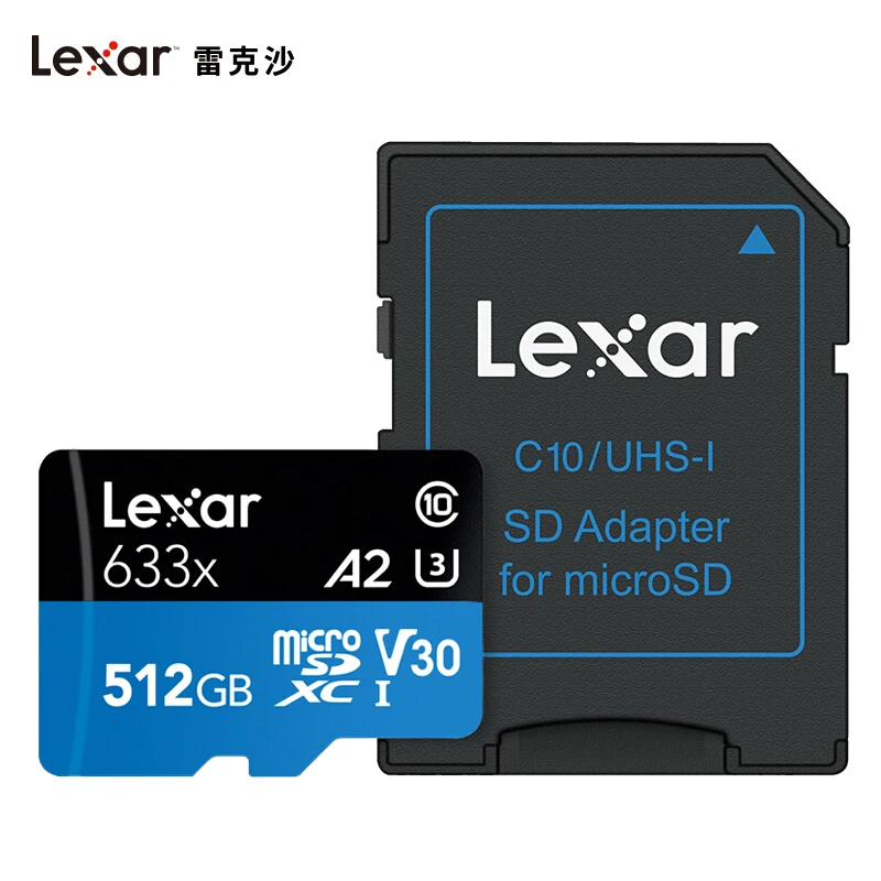 Карта памяти Lexar 633x Micro SD карта Gopro 512 ГБ флеш высокопроизводительные карты MicroSDHC