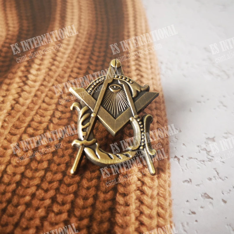 Масонская эмблема значок булавки на лацканы Мейсон свободу Античная Стиль