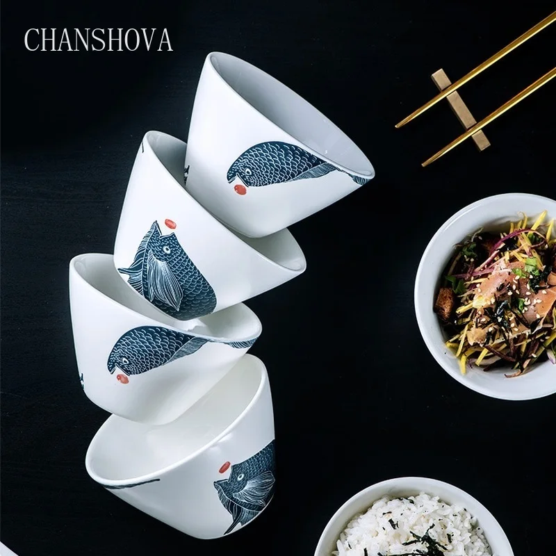 CHANSHOVA керамическая миска в китайском стиле термостойкая глазурованная 400 мл