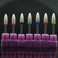 kimaxcola mill ceramic nail drill bits for electric manicure machines pedicure milling cutters rotary burr bits