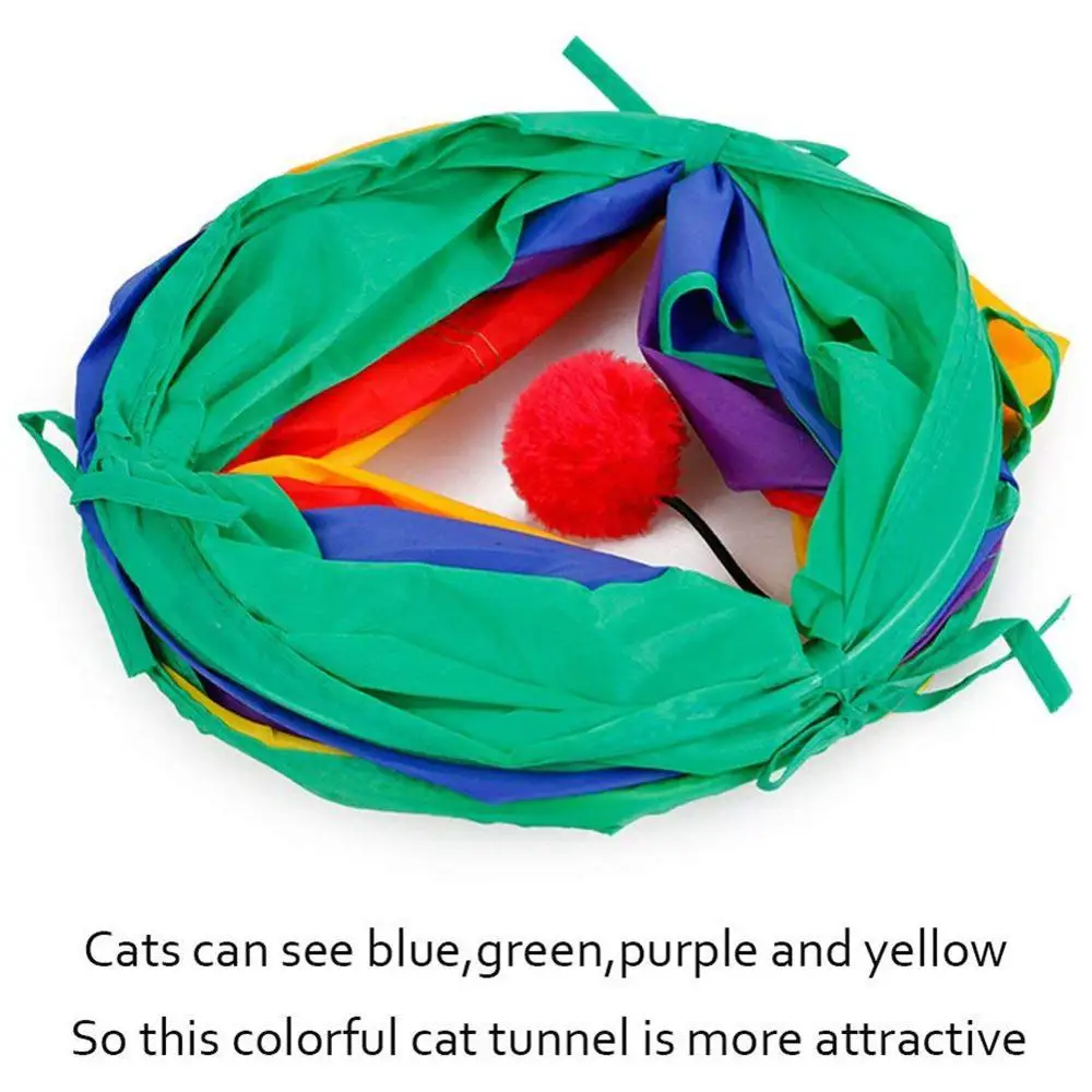 

Collapsible Cat Tunnel Pet Tube Play Toy Indoor Outdoor Kitty Puppy Toys for Puzzle Exercising Hiding Training