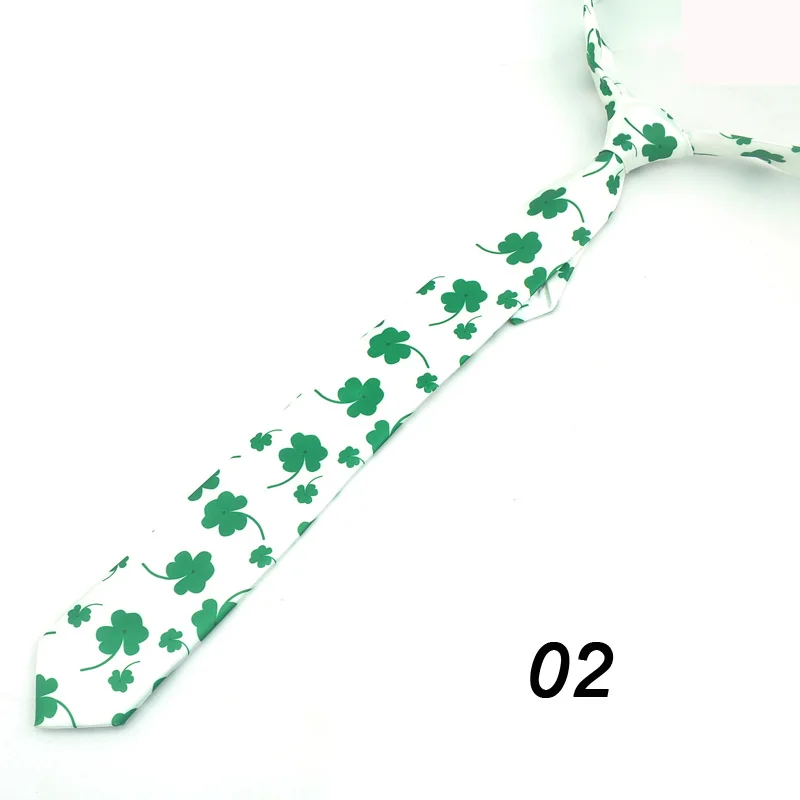 Мужской галстук 2 дюйма с узором в виде листьев клевера вечерние галстуки для